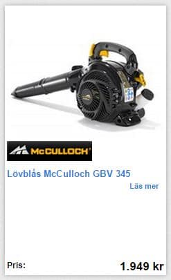 McCulloch GBV 345 Lövblås