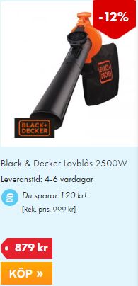 black and decker lövblås