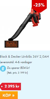 batteridriven black and decker lövblås