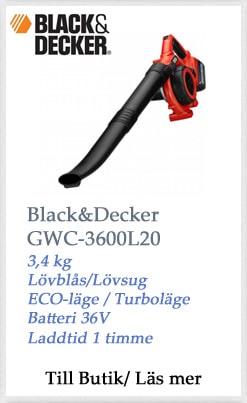 batteridriven lövblås från black decker